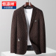 休闲西服宽松免烫单西外套加肥加大潮胖子春秋西装 恒源祥大码 男士