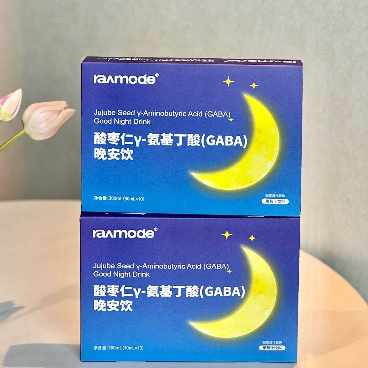 RAWMODE酸枣仁γ-氨基丁酸饮GABA晚安饮睡前褪黑素熬夜官方正品