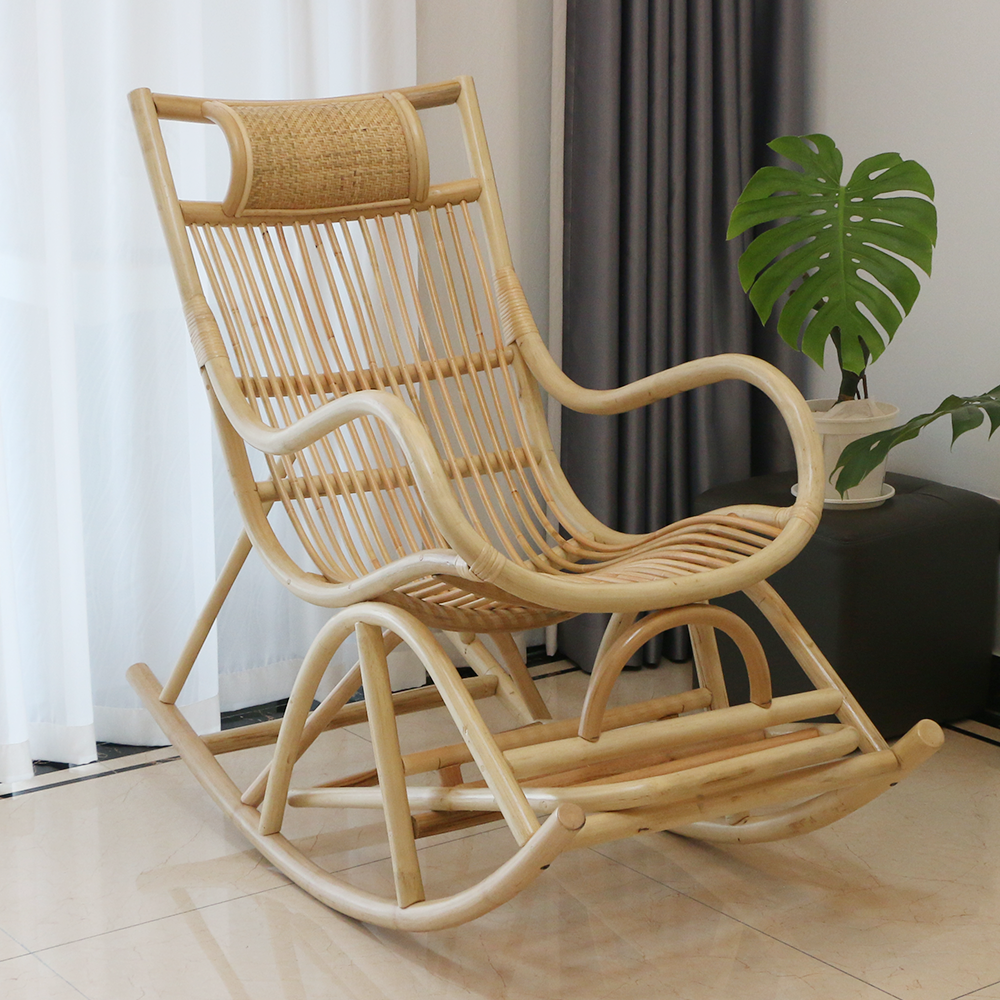 天然藤椅真藤摇椅藤编摇摇椅头枕躺椅成人逍遥椅午休睡椅阳台休闲