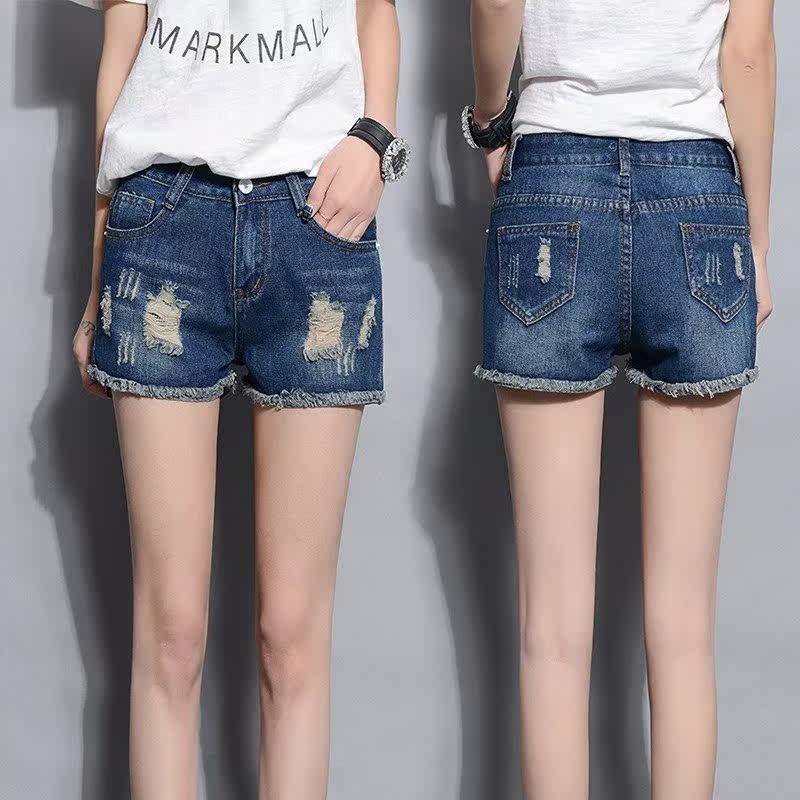 2018 summer Korean Edition Show thin Paige fashion Self cultivation Denim shorts Versatile hole lady The new shortsin the Women's clothing/Boutique , Jeans  category - from Buy2taobao.com to provide professional Taobao agent buy service