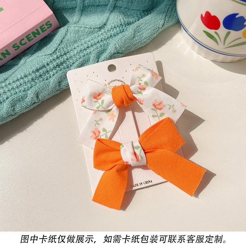 汉服周岁女童儿童发夹蝴蝶结宝宝头饰女宝发饰头花女宝宝红色