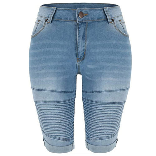 2020 High waist jeans women trousers ladies short pants 女