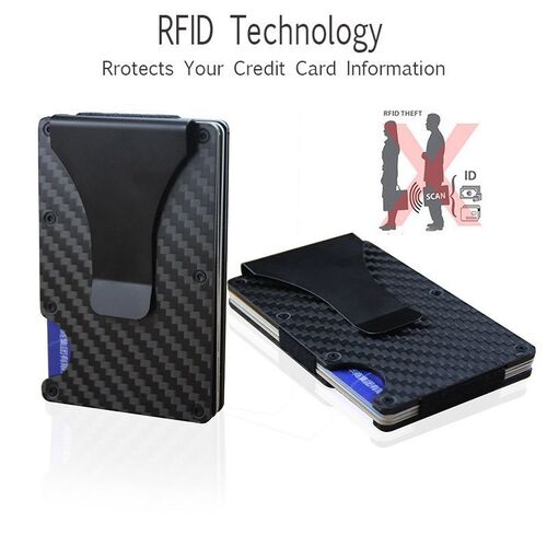 Carbon Wallet Business Card Holder Billfolds for Men Women
