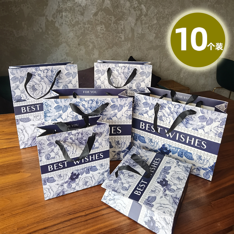 复古玫瑰小妖文化白卡纸袋