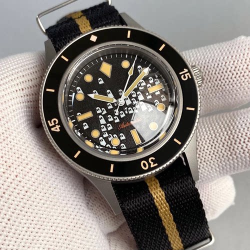 幽灵系列机械自动手表NH35 PT阿飘表盘冰蓝光五十寻防水手表