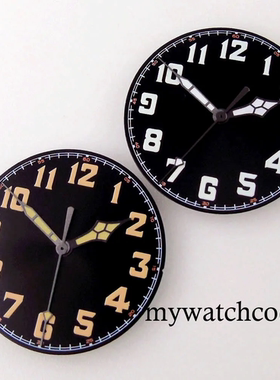 33.5mm黄字无标字面飞行员适用于NH35 NH36 ETA2824 PT ST2130