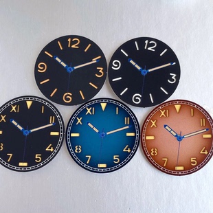 ETA2824 NH35 MIYOTA 表盘35mm无标字面加州盘蓝针渐变棕色盘