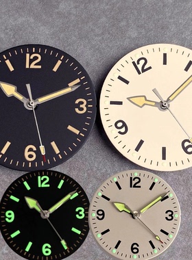 29mm表盘无标字面复古盘NH35 ETA2824 MIYOTA表配件绿夜光