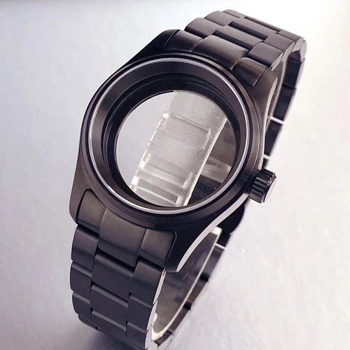 黑色飞行员表壳36mm 39mm NH35 ETA2824 SW200 200米防水透底