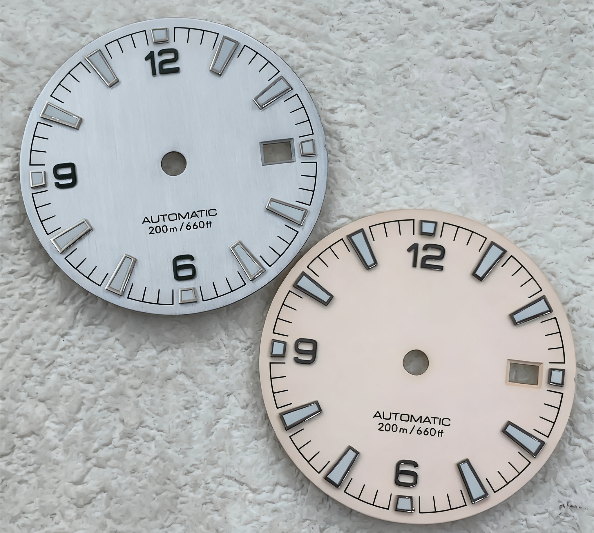 31mm表盘NH35机芯C3夜光日历无标字面