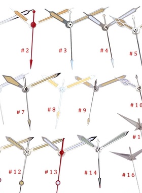 ETA2824 NH35 MIYOTA表针飞行员短款指针绿夜光红秒12.5mm