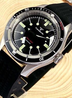 Tandorio野战潜水机械男士手表日本NH35 PT5000 泡泡镜蓝宝石