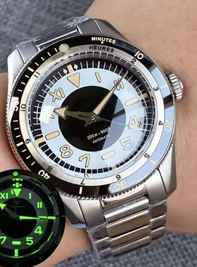 PT5000 NH35 机械自动手表不锈钢防水男士腕表罗马字复古蓝宝石