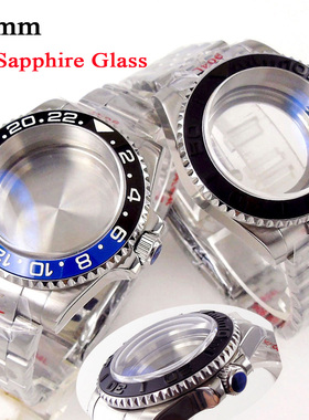 ETA2824 NH35水鬼表壳AR圆顶蓝宝石200米防水120卡外圈40mm透底