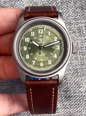 超轻钛手表NH35 PT 自动手表男士商务腕表36mm飞行员200米防水