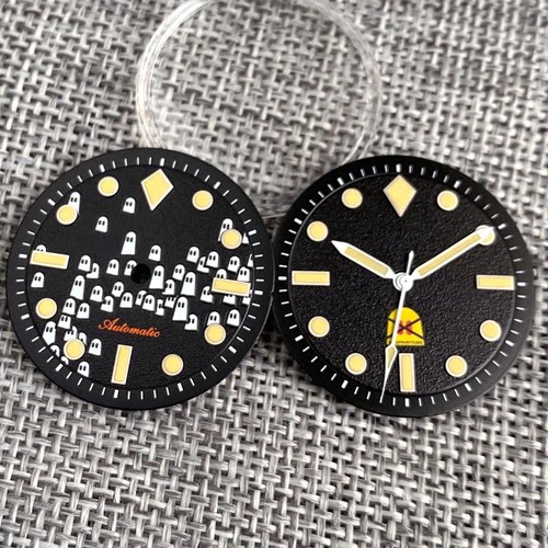 ETA2824 NH35 PT ST2130 幽灵手表表盘经典表配件蓝夜光29mm字面