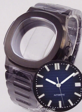 黑色鹦鹉螺表壳Nautilus 适合NH34 NH35 NH36 NH70 29.2mm表面