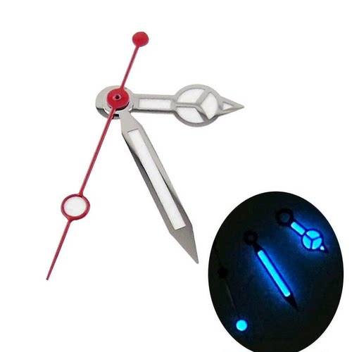 ETA2824 NH35 MIYOTA DG水鬼表针红秒蓝夜光指针配件