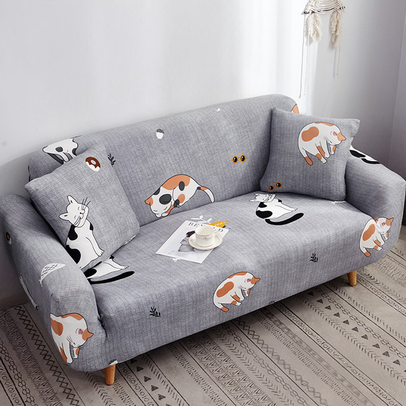 2026四季沙发套罩全包万能保护卡通可爱猫咪梳化笠老式一二三双人