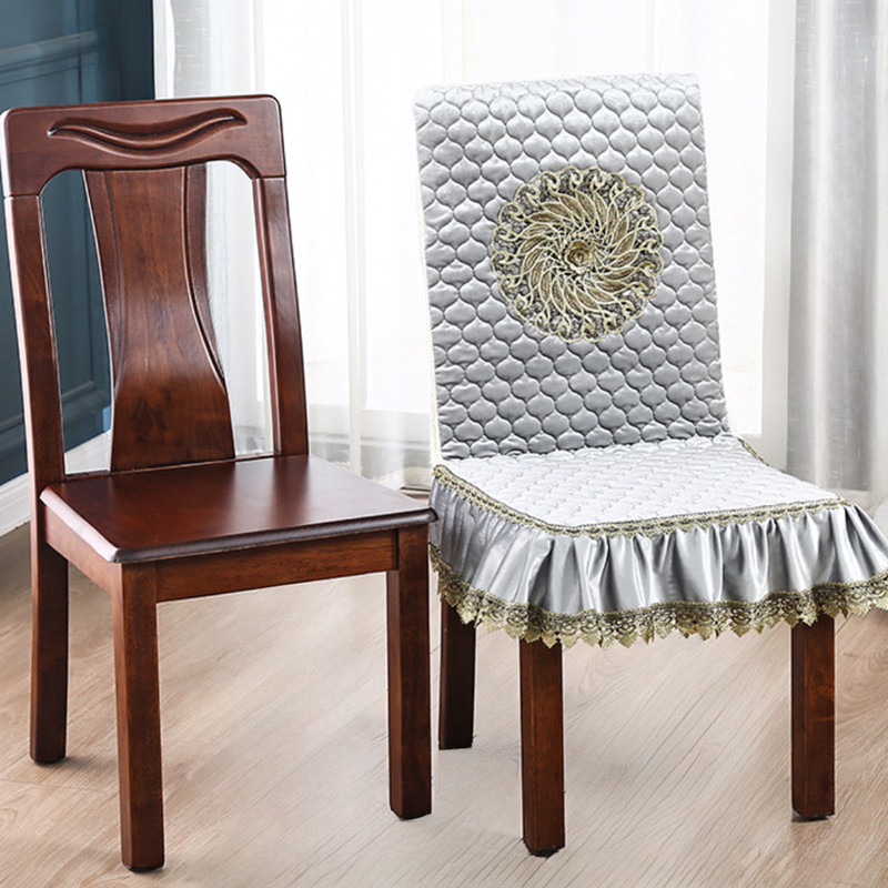 2025大号夹棉加厚防滑实木椅子套罩坐垫靠背新中式红木餐桌板凳座