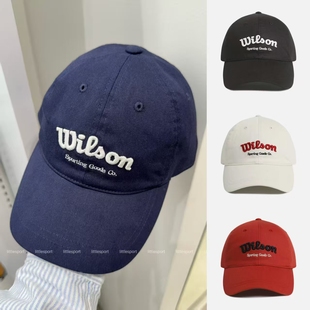支持鉴定wilson威尔胜网球男女棒球帽实心复古帽子59W253006NHC91