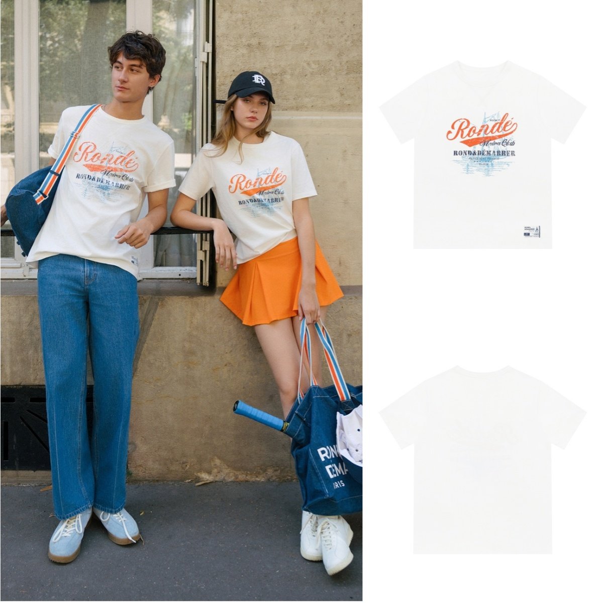 Rond&Demarrer男女网球短袖有机棉游艇T恤59｜韩国直邮,运动/瑜伽/健身/球迷用品,网球上装,淘宝优惠券,粉丝福利购,淘宝优惠卷