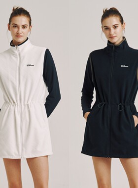 支持鉴定Wilson威尔胜女网球马甲背心长款抓绒199W254002TVEO3