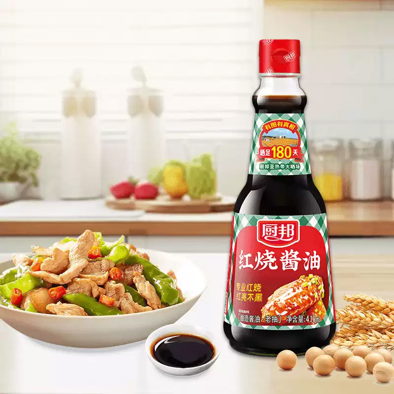厨邦红烧酱油410ml瓶装