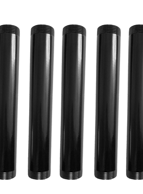 2个装黑色可塑铁铸管螺纹管工业复古风格DIY项目/家具/货架装饰