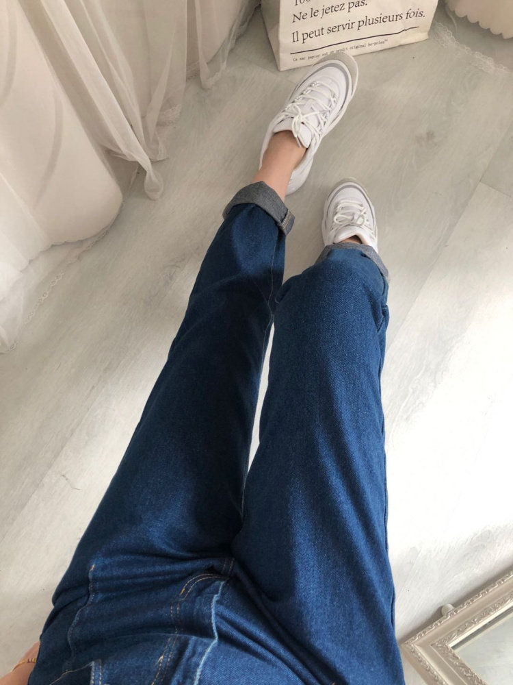 牛仔裤女老爹裤宽松2020新款秋装直筒高腰显瘦百搭哈伦裤子萝卜裤