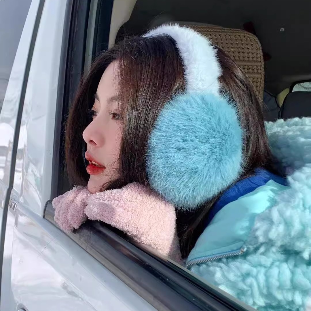 2024仿兔毛毛茸茸耳罩