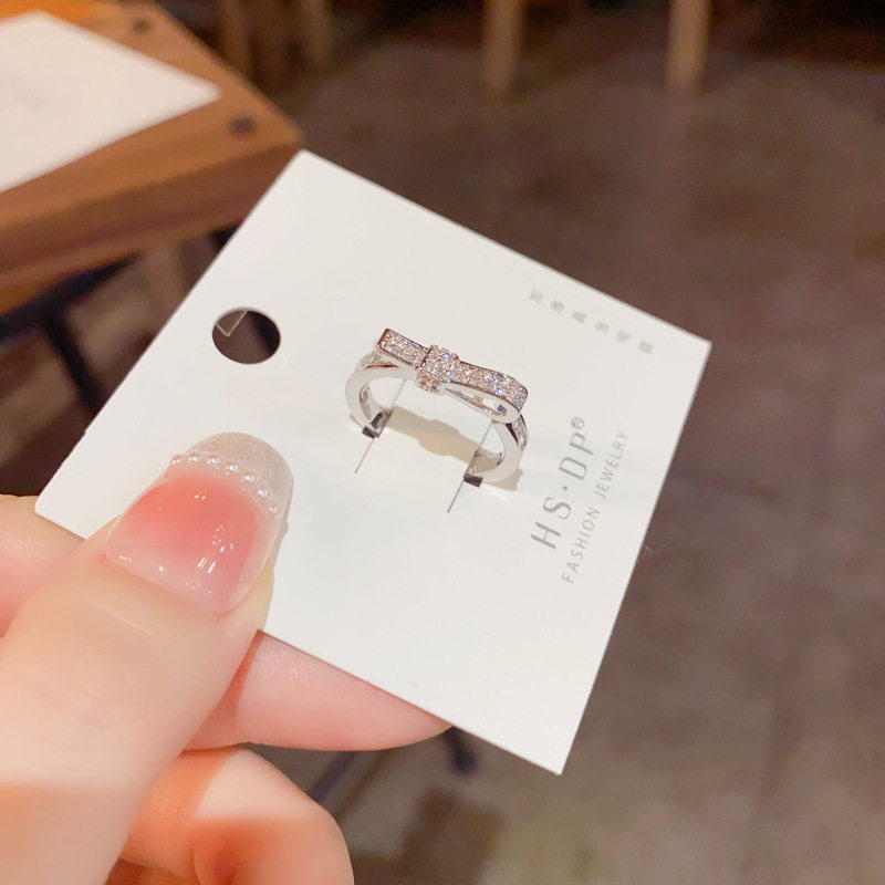 小众时尚设计感蝴蝶结戒指