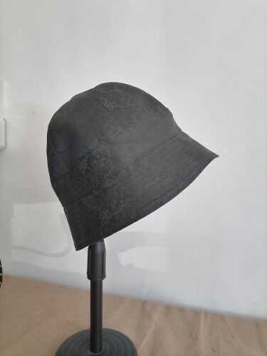 定制手工制作真丝香云纱渔夫帽盆帽防晒帽女士帽子钓鱼帽大檐帽