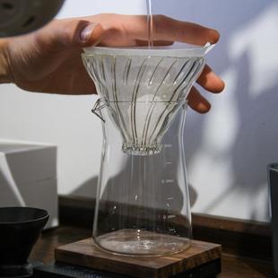 素止 高硼硅玻璃咖啡300ml分享壶 冰滴 手冲耐热 收口聚香杯