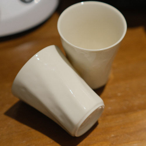 扭转220ml猪油白扩口闻香杯素止
