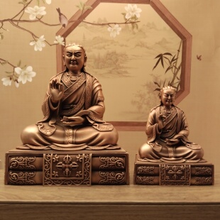 藏传密宗紫铜萨迦五祖三寸五寸佛像家居摆件佛堂寺庙供桌面车载