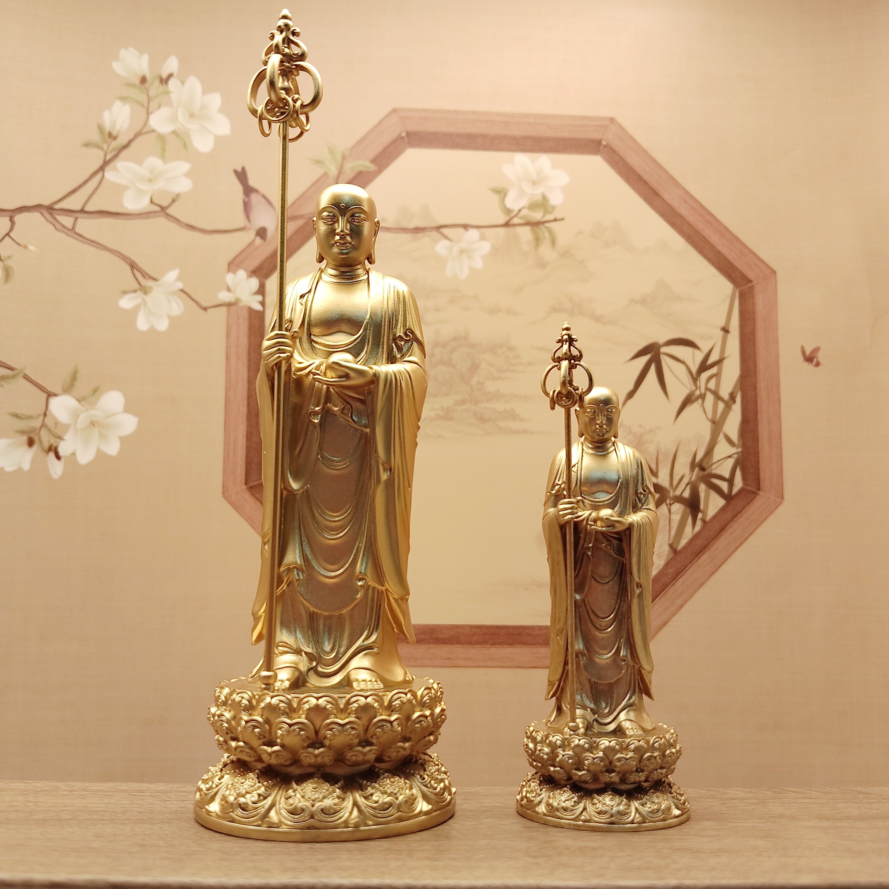 尼泊尔工艺黄铜10公分15公分立式地藏王菩萨居家办公摆件客厅装饰,家居饰品,桌面摆件,淘宝优惠券,粉丝福利购,淘宝优惠卷