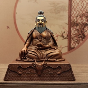 尼泊尔工艺紫铜做旧三寸10公分唐东杰布佛像家居摆件佛堂寺庙供