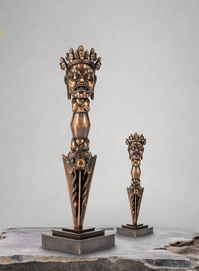 铜纯铜三面普巴金刚杵金刚撅秽迹