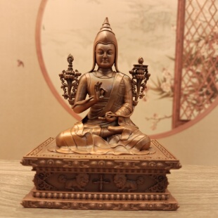 藏传密宗紫铜做旧麦彭仁波切佛像三寸10公分家居摆件佛堂寺庙供