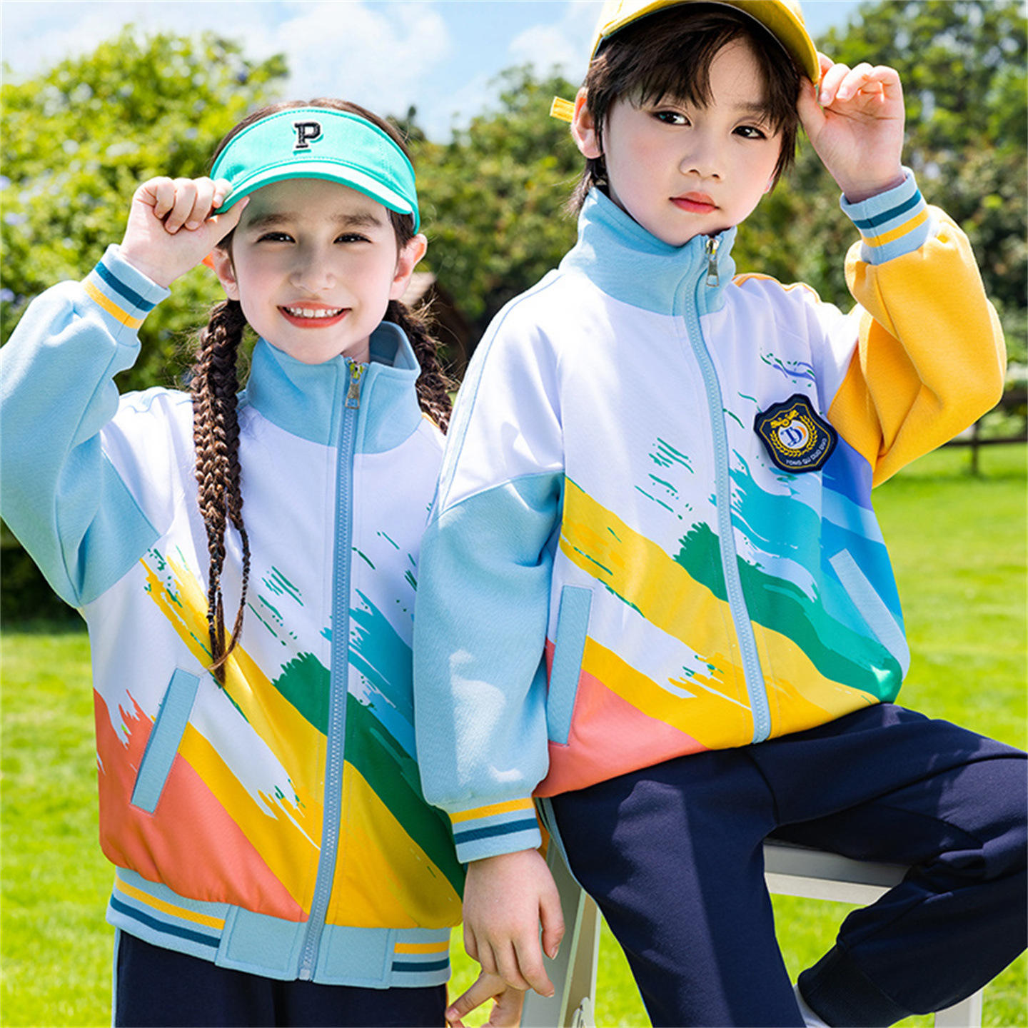 小学生校服春秋装学院风棒球服套装幼儿园老师园服夏季运动装班服