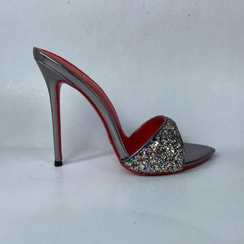 跨境时装凉鞋欧美金属格丽特细跟外贸女鞋high heels高跟鞋12cm
