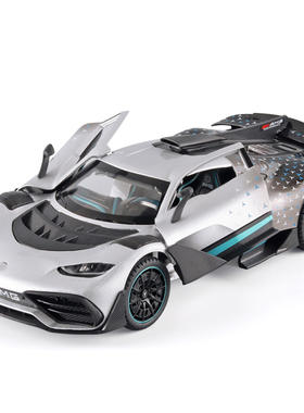 新款 1:24奔ONE街车版声光合金模型汽车摆件儿童男孩玩具直播推荐