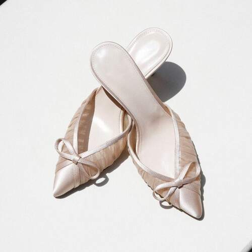 跨境女式时装单鞋 尖头细跟结外贸女鞋大码 high heels浅口单鞋