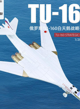 新款 铠威美生俄罗斯TU160轰炸机白天鹅合金儿童玩具展示模型声光