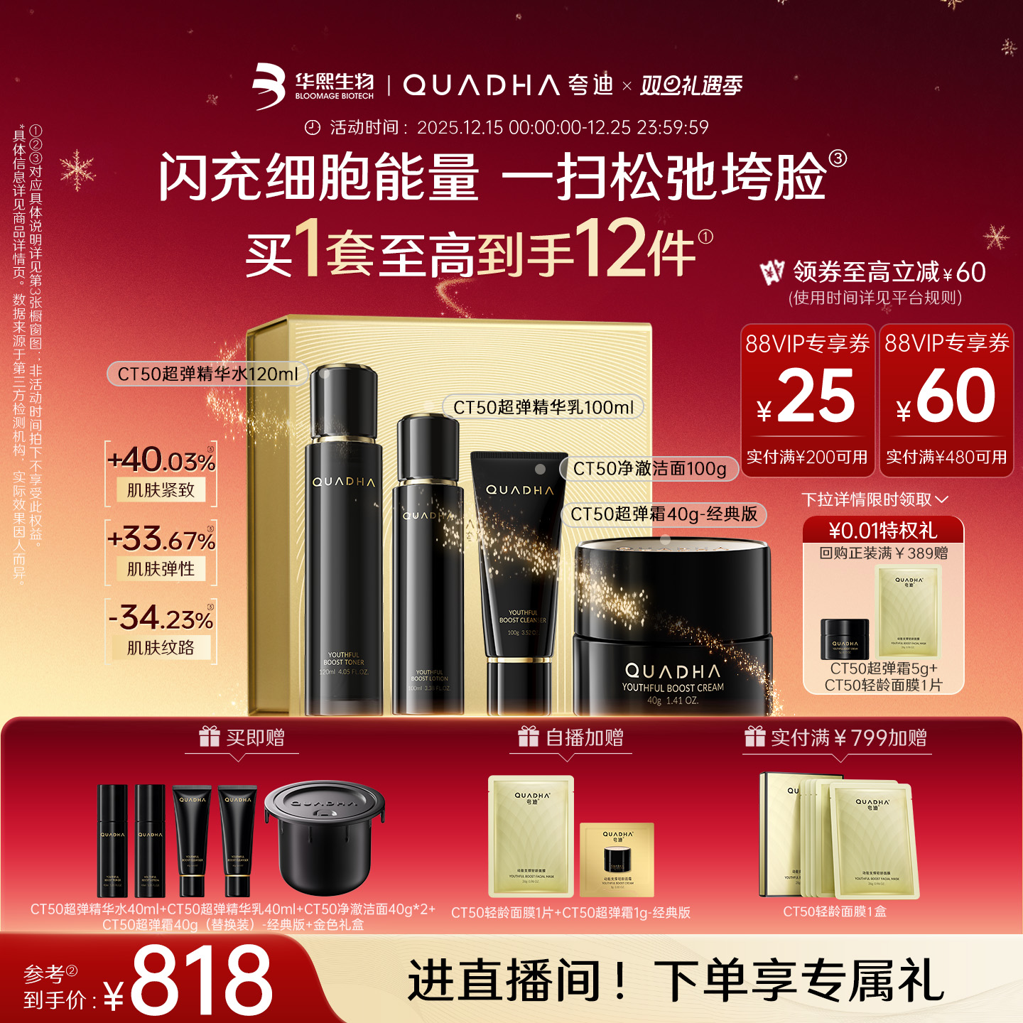 CT50精华水乳洁面经典版面霜套装