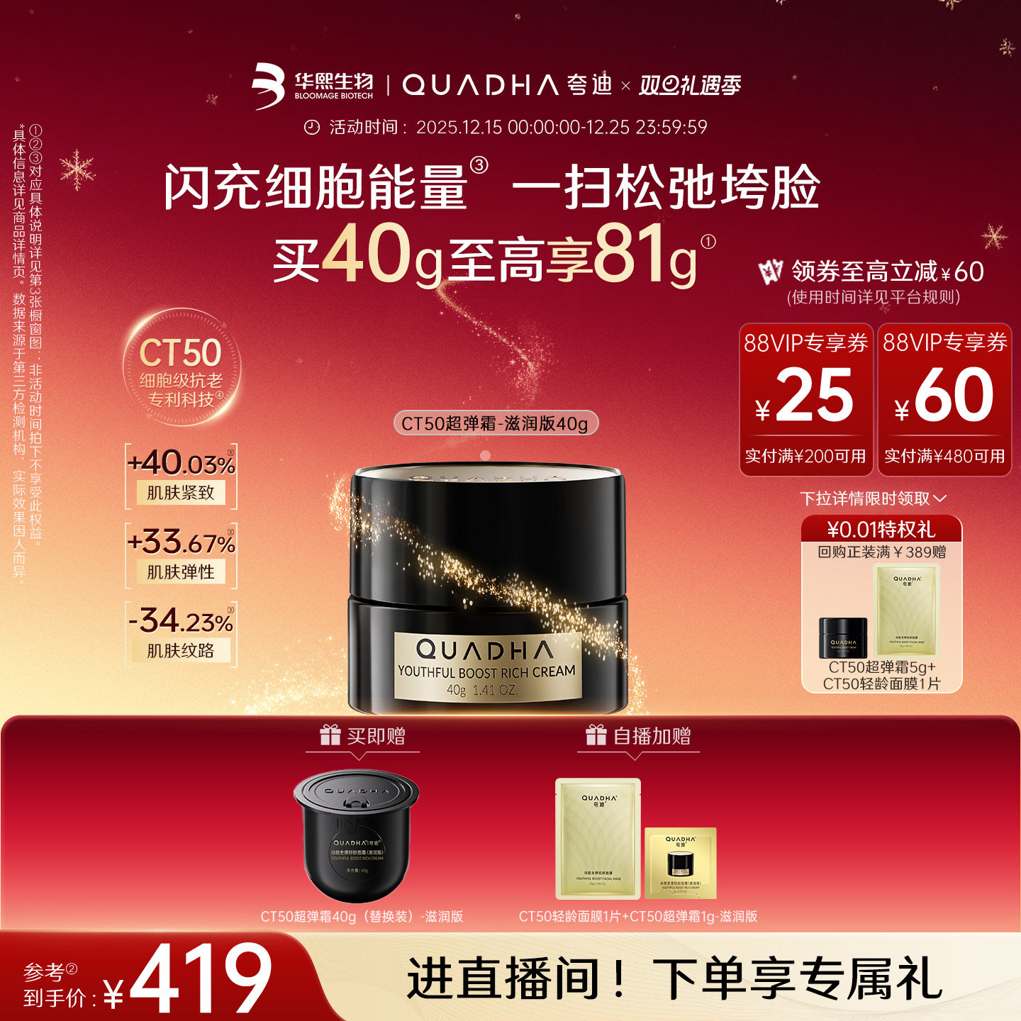 CT50超弹霜双重质地面霜抗皱紧致