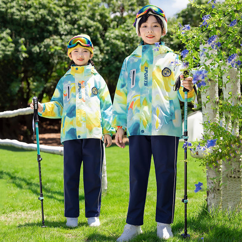 新款春秋中小学校服一年级班服幼儿园园服秋冬冲锋衣套装