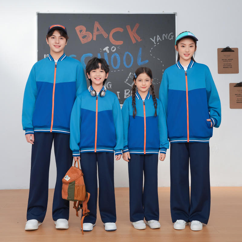 新款 江西省抚州市校服春秋装冲锋衣一年级班服高中学小学生夏