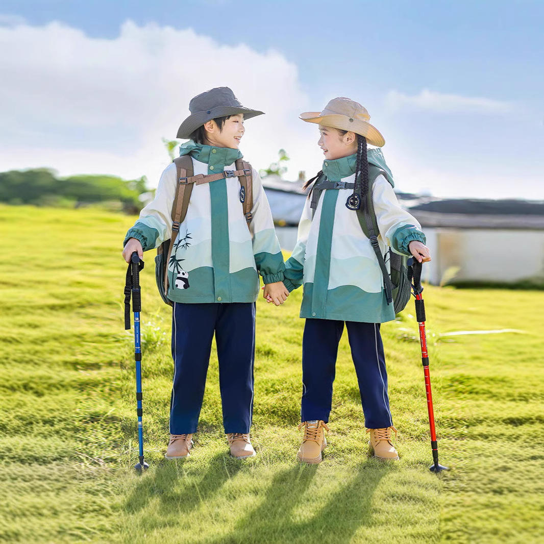 小学生校服冬三件套儿童班服一年级运动套装幼儿园园服熊猫冲锋衣